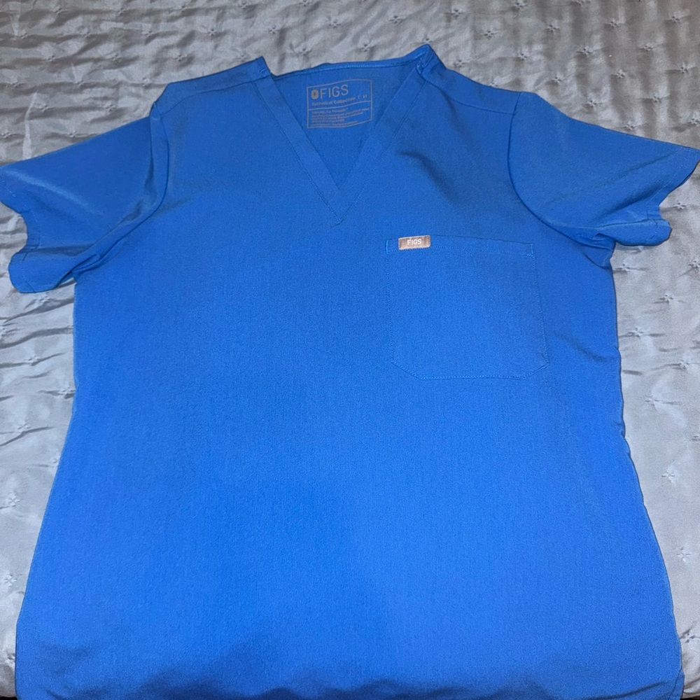 Figs Blue Short Sleeve  Catarina scrub top